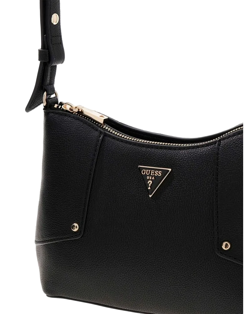 Guess Women's Shoulder Bag Black Polyurethane - Shoulder-Bags Black