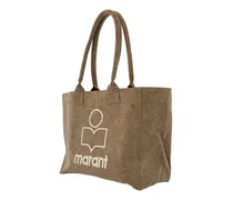Women's Yenky Zipped Tote Bag -  Cotton Khaki Totes-Shopping-Bags