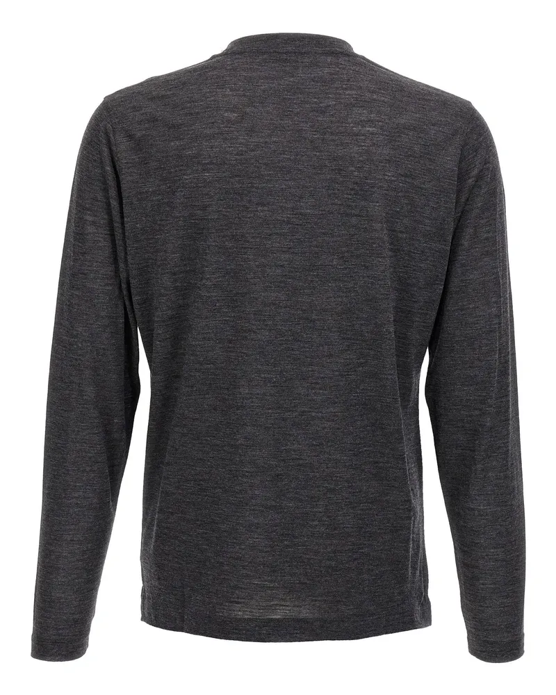 Zanone Virgin Wool T-Shirt — charcoal Charcoal
