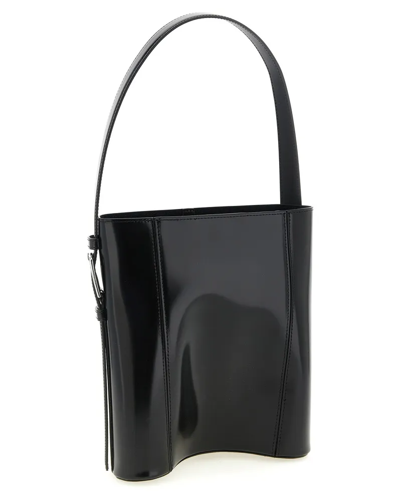 COPERNI Sculptural Leather Bucket Bag — Black Black