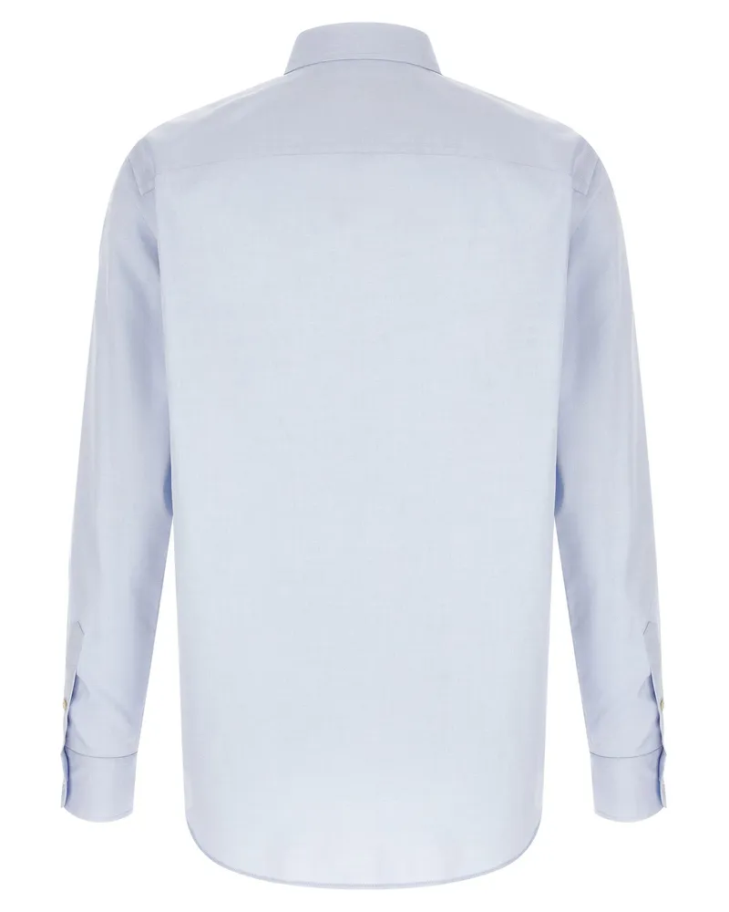 Valentino Garavani Butterfly-Embroidered Oxford Shirt — Light Blue Light