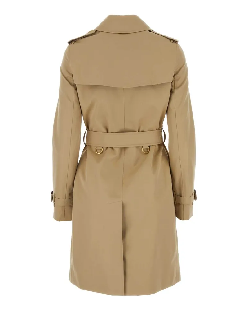 Burberry Women's Beige Cotton Trench Coat Honey Beige