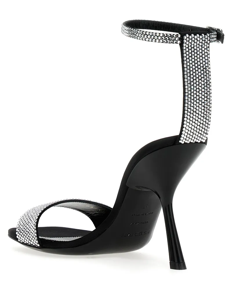 Sergio Rossi Evangelie Heel Sandal — Black Black