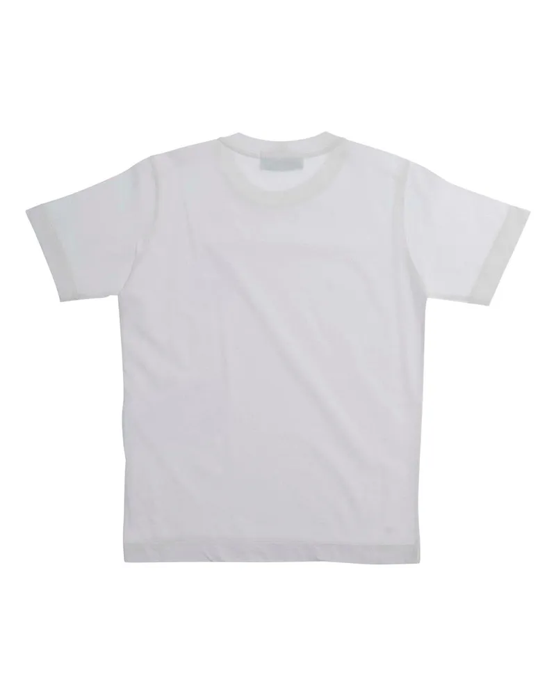 Stone Island Logo-Patched Cotton T-Shirt — White White