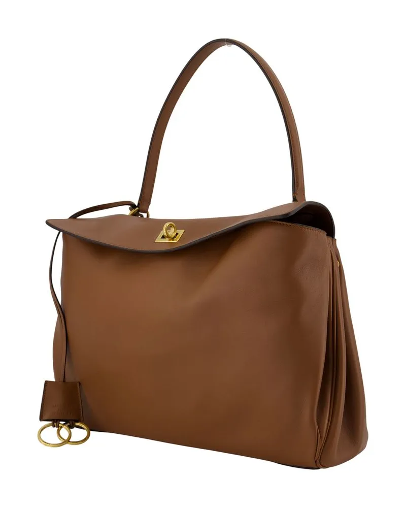 Balenciaga Women's Rodeo Crossbody -  Leather Beige Calfskin Bags Crossbodies Beige