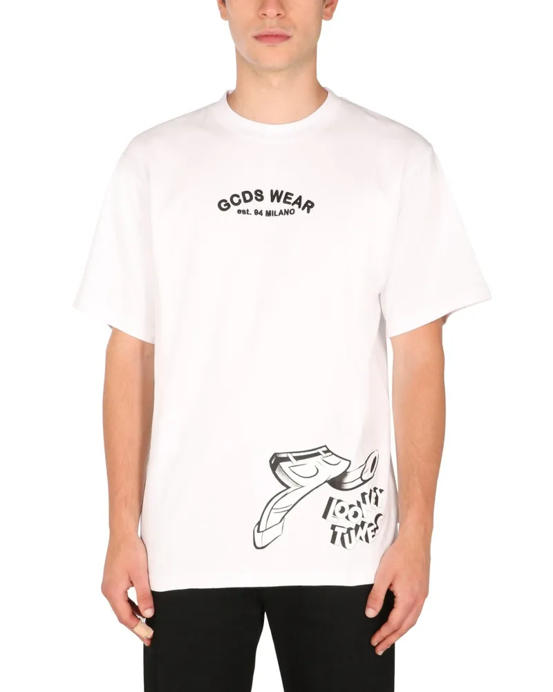 GCDS Looney Tunes Print T-Shirt — White White