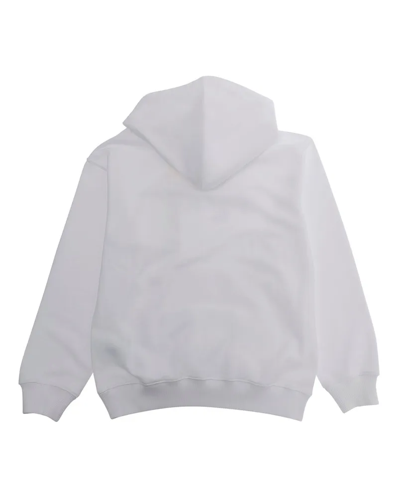 OFF-WHITE Boys' Hooded Sweatshirt Big Bookish Splat White Cotton Hoods & Sweatshirts White