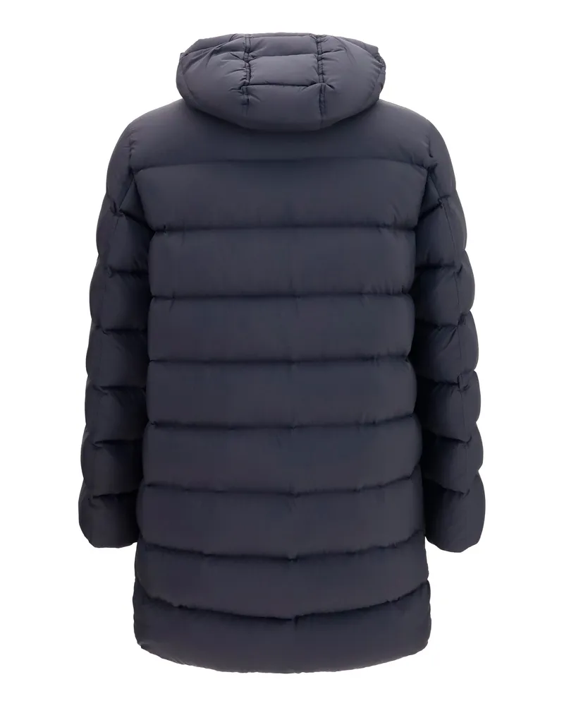 Herno Men's Long Padded Jacket Black Polyamide & Down Black