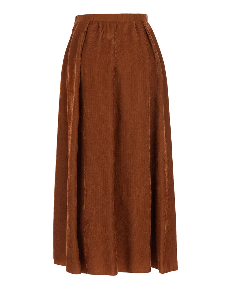 forte_forte Women's Skirt Corduroy Brown Viscose Brown