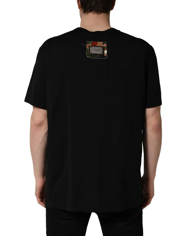 Dolce & Gabbana Camouflage Graphic T-Shirt — Black Black