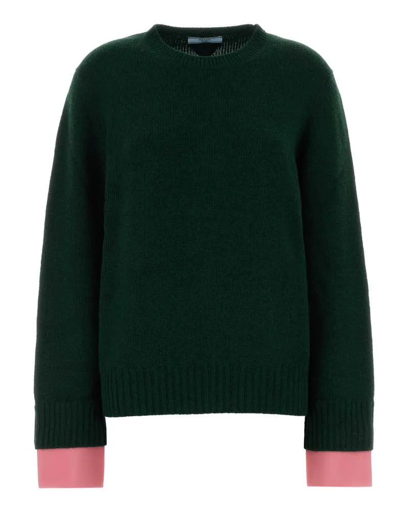 Prada Neck Sweater — Green Green