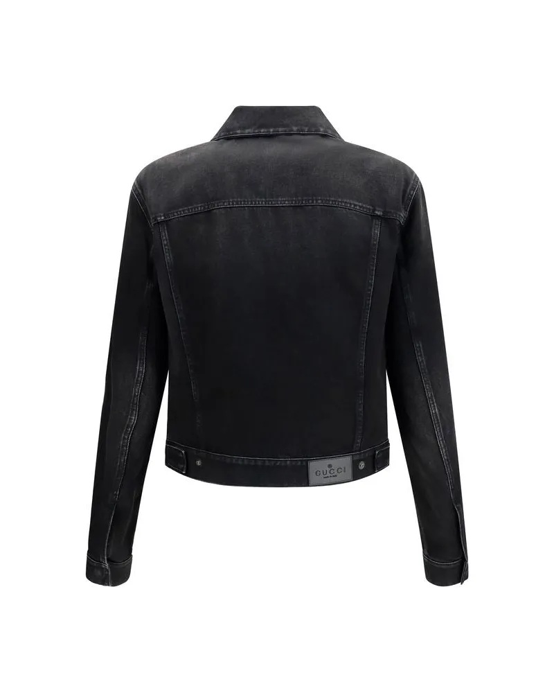 Gucci Men's Blue Cotton Denim Jacket Clothing Black