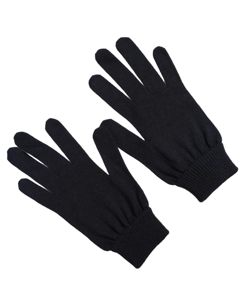Dolce & Gabbana Men Dark Blue Cashmere Knitted Winter Gloves Navy