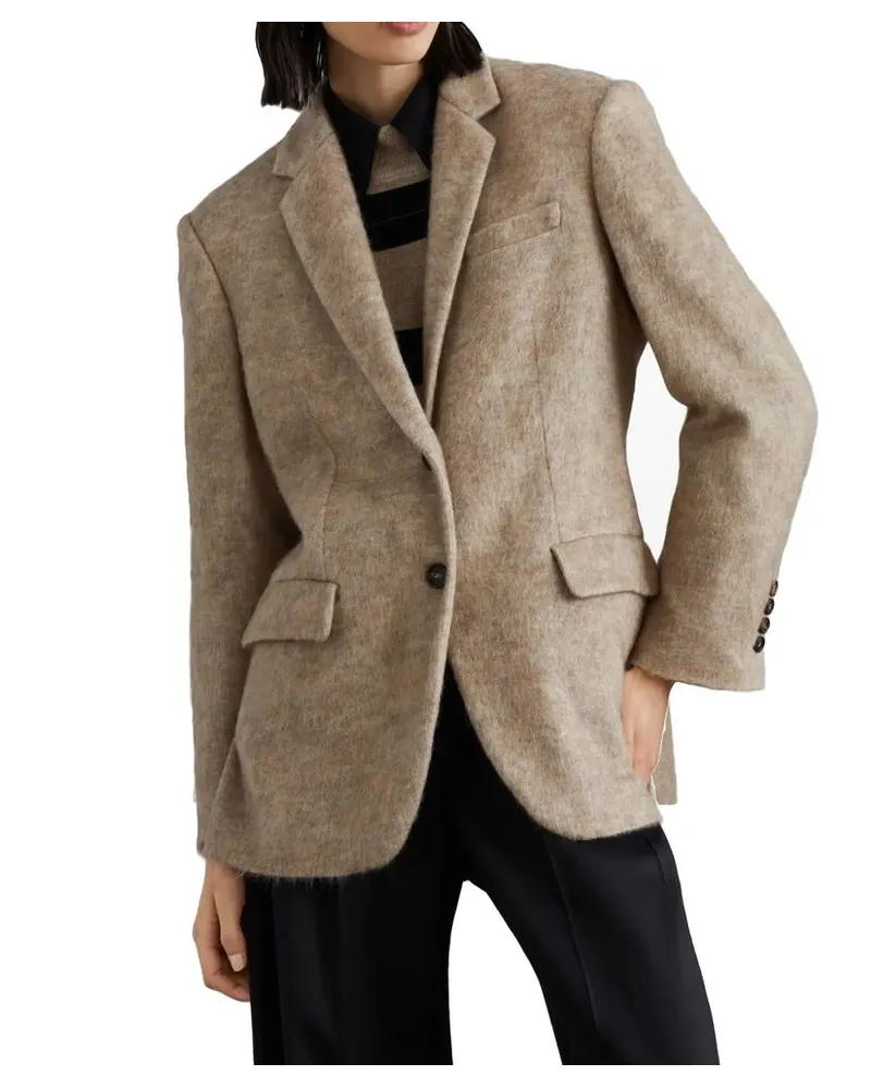 Brunello Cucinelli Women's Beige Cashmere Blazer Clothing Beige