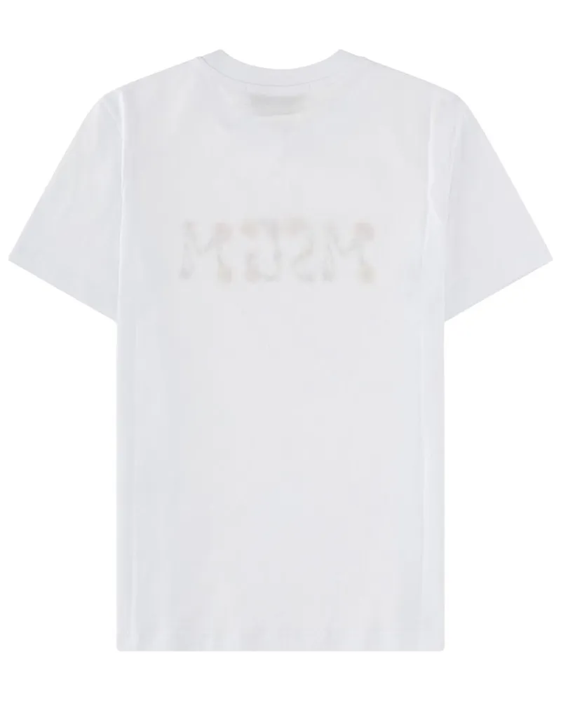 MSGM Logo-Print Cotton T-Shirt — White White