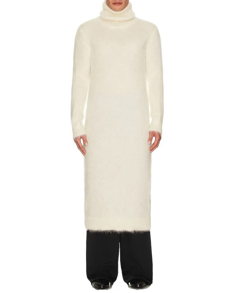 Saint Laurent Men White Mohair Sweatshirt Clothing White