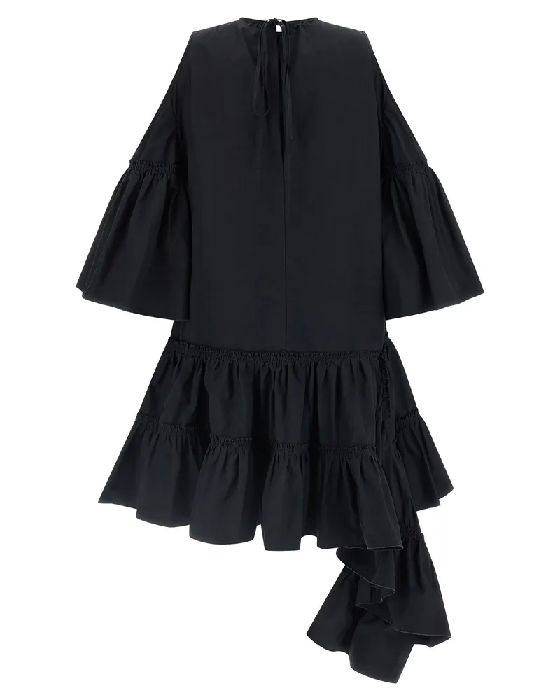 J.W.Anderson Ruffled Cotton Poplin Dress — Black Black