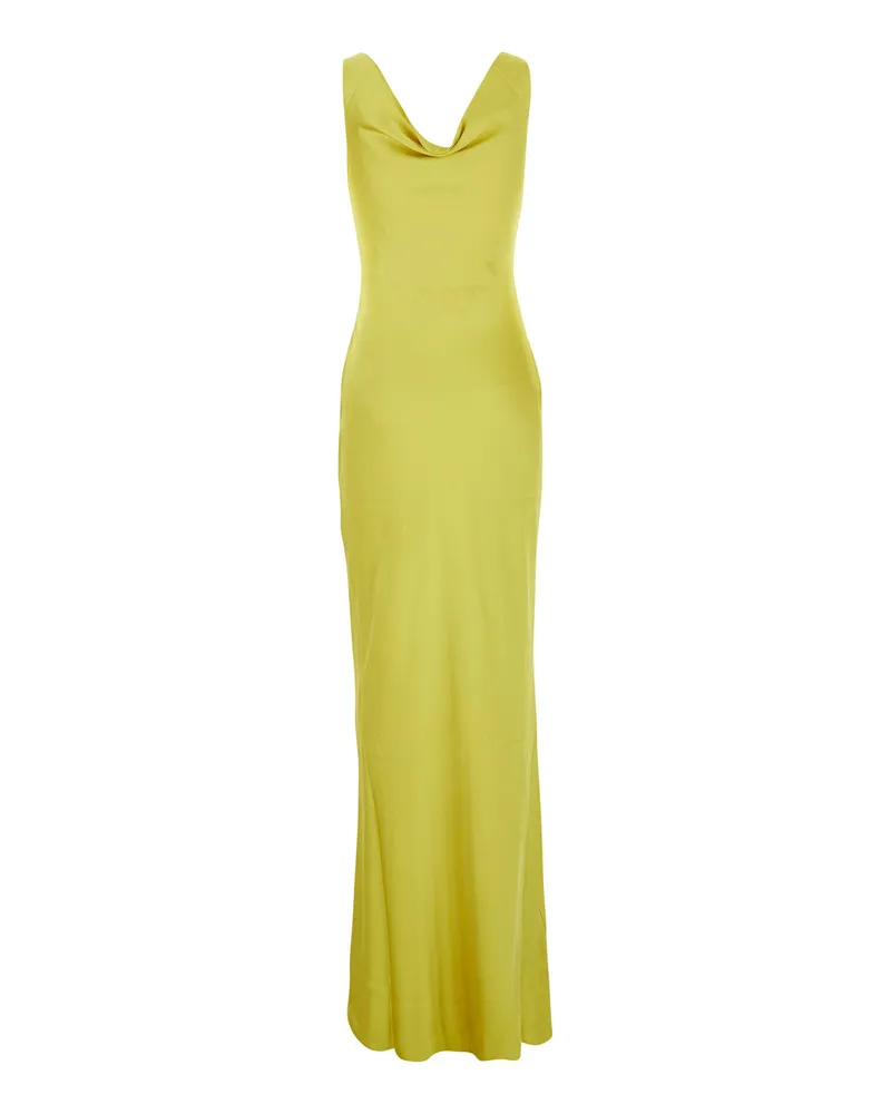 Norma Kamali Women Maria Gown Yellow Tech Fabric Polyester Yellow