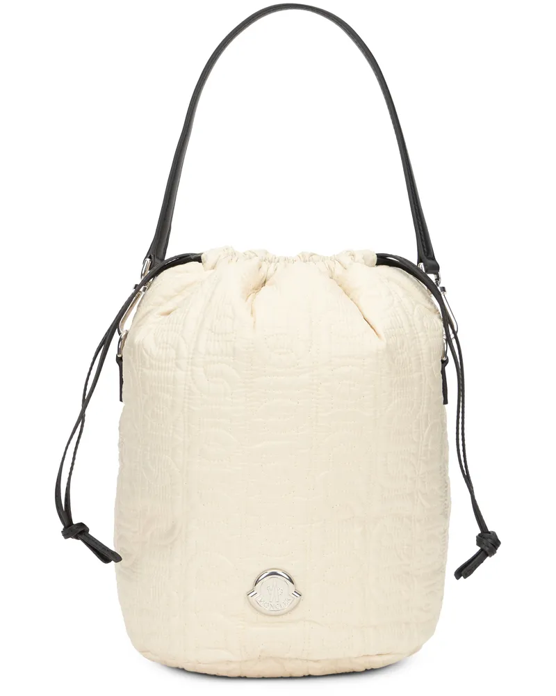 Moncler Women's Quilted Handbag Cream Polyamide Handbags Hand Bags Cream