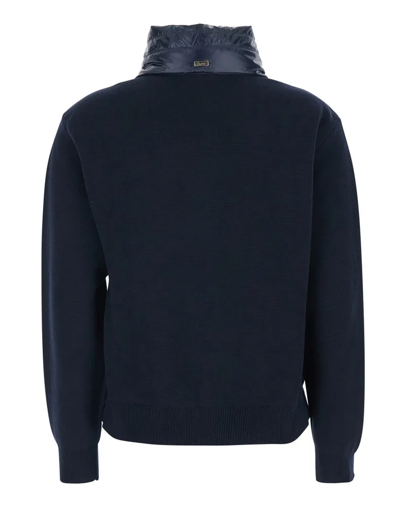 Herno Women's Jacket Cotton-Nylon Blue Puffer Navy