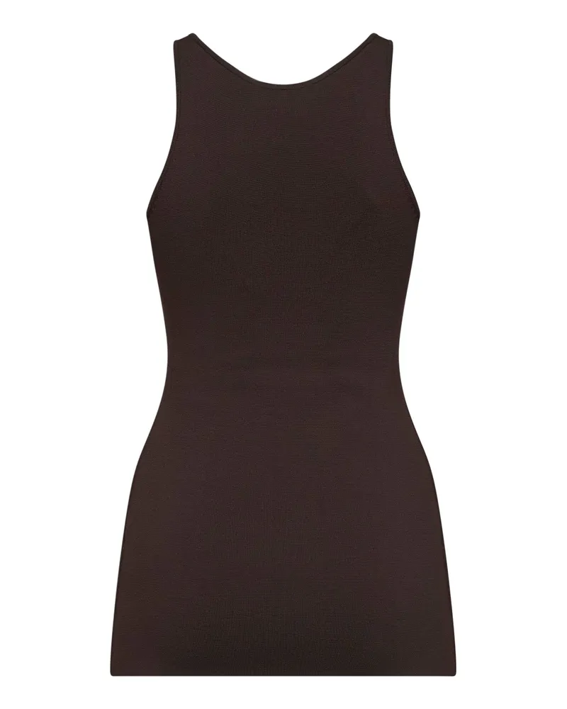 Totême Women's Tank Top Compact Knit Walnut Brown Viscose Brown
