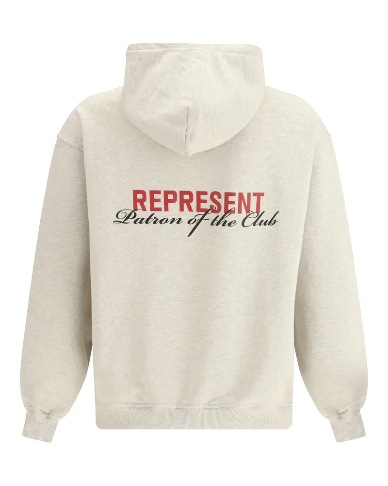 REPRESENT Men Cotton Hoodie Cream Marl Sweatshirts Sweater Beige