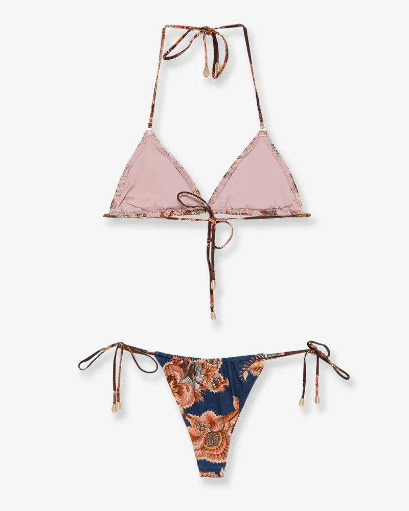 Zimmermann Women's Bikini Aster Multicolour Polyamide Swimwear Sea Clothing Multicolor