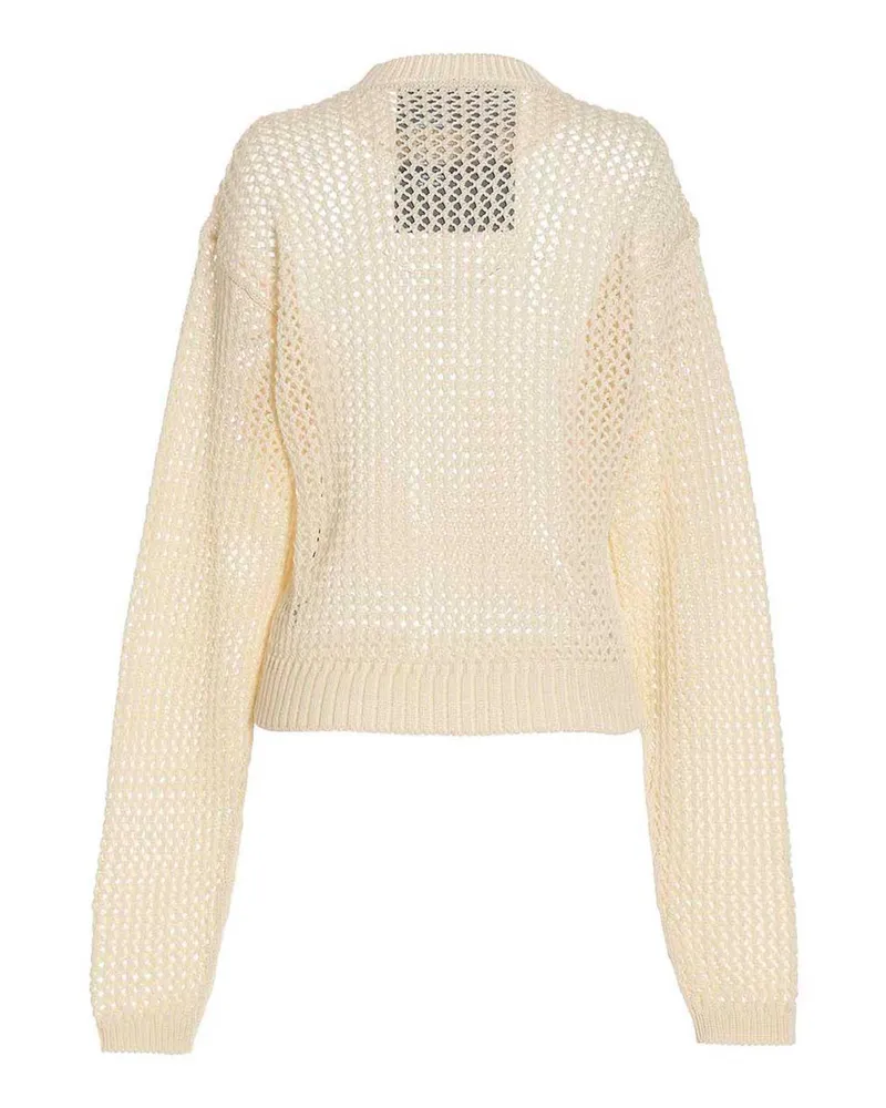 RAMAEL Open-Knit Bio Cotton Sweater — Cream Cream