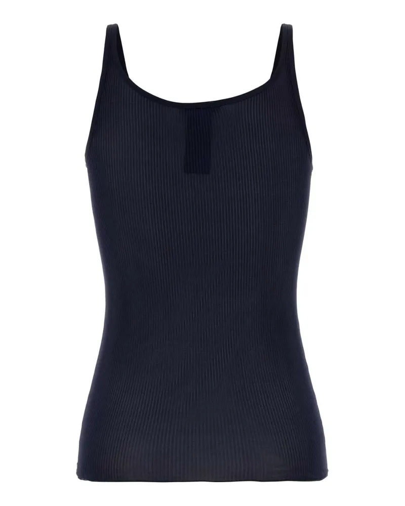 Prada Women's Navy Blue Silk Tank Top Baltico Exterior: T-Shirt T-shirts And Polos Navy