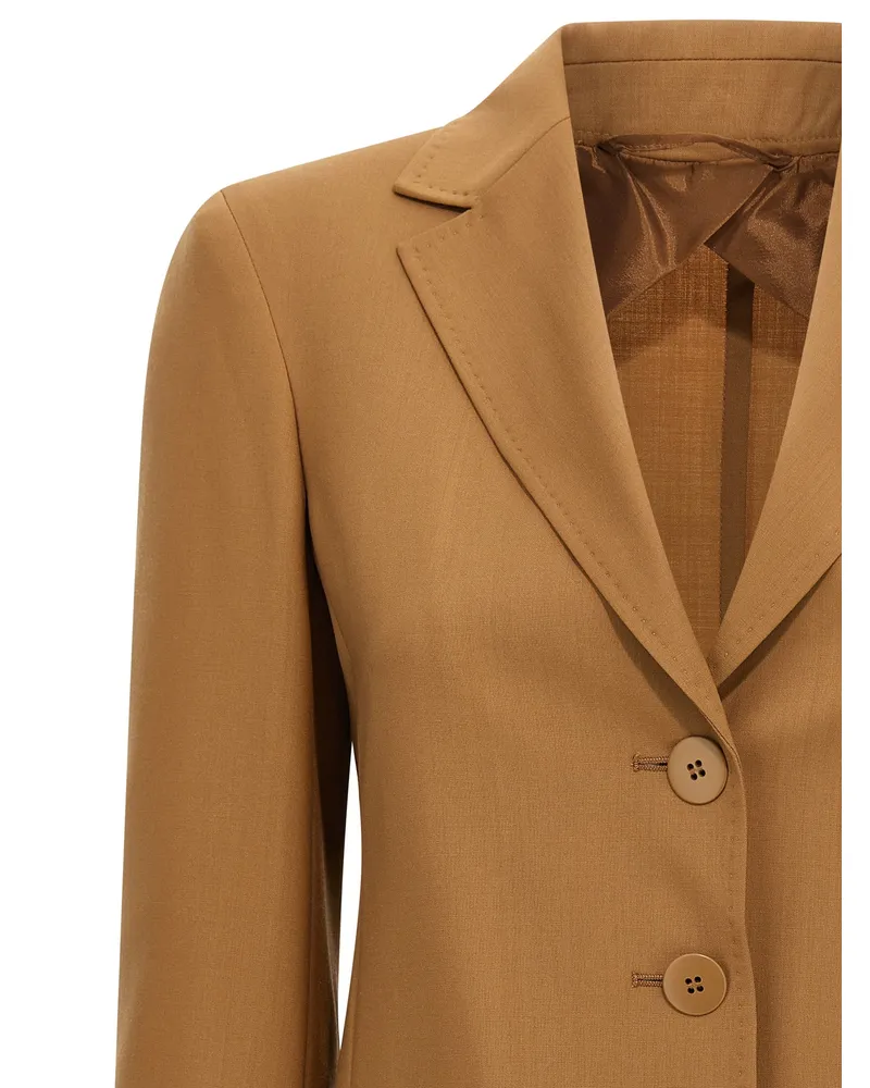 Max Mara Women's Brown Virgin Wool Blazer Clothing Brown