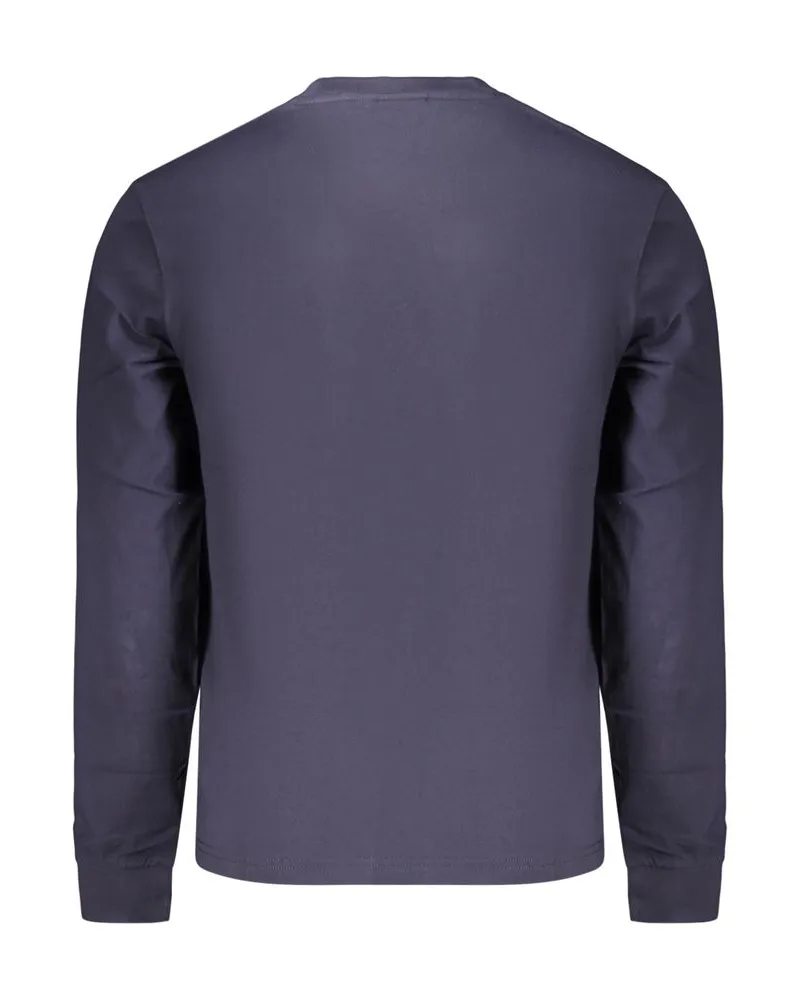 Napapijri Logo-Relief Long-Sleeved Sweatshirt — Blue Blue
