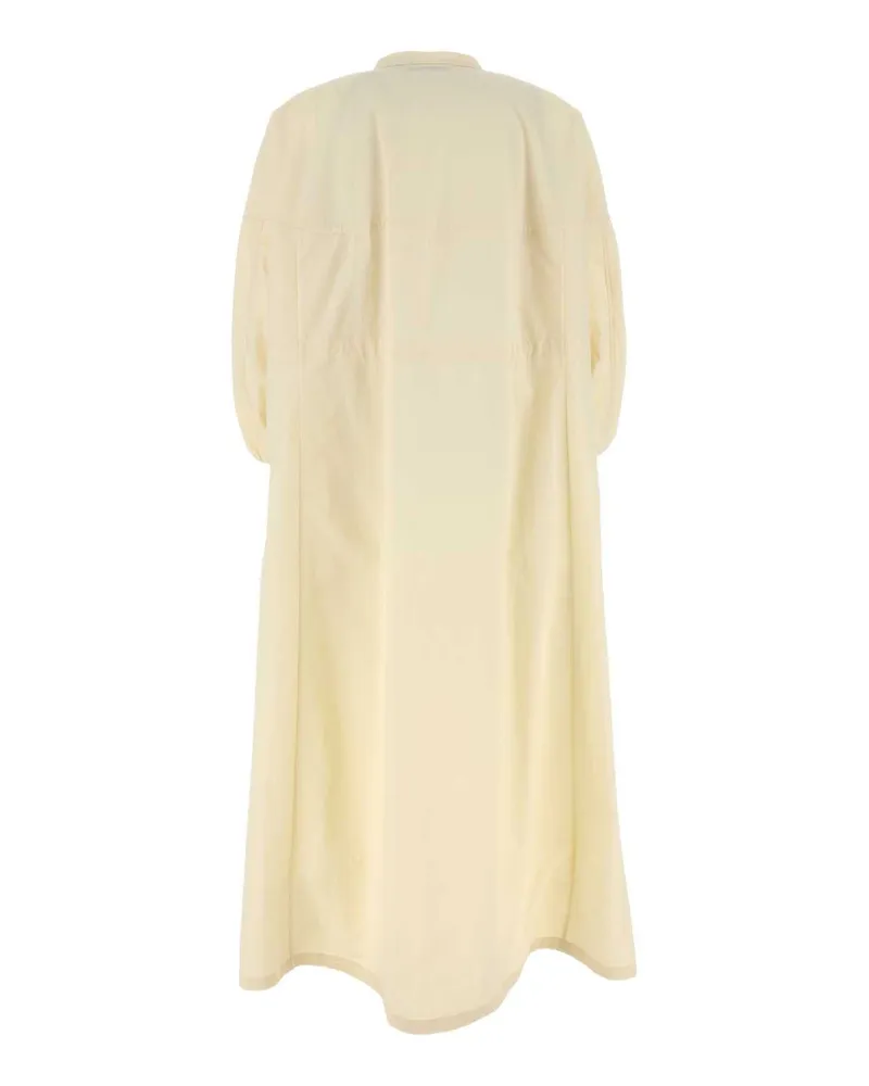 Herno Women's Cream Nylon Laminar Dress Pannascuro Exterior: Abiti Beige