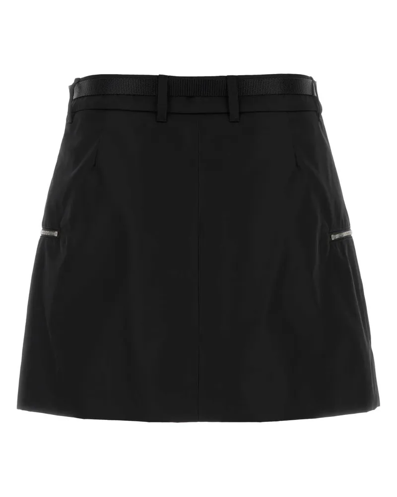 Prada Women's Black Re-Nylon Mini Skirt Nero Gonne Black