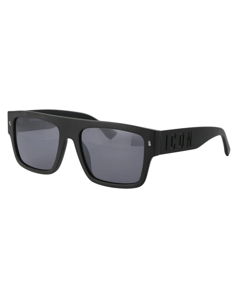 Dsquared2 Men's Sunglasses Icon0003-S Matte Black Acetate Black