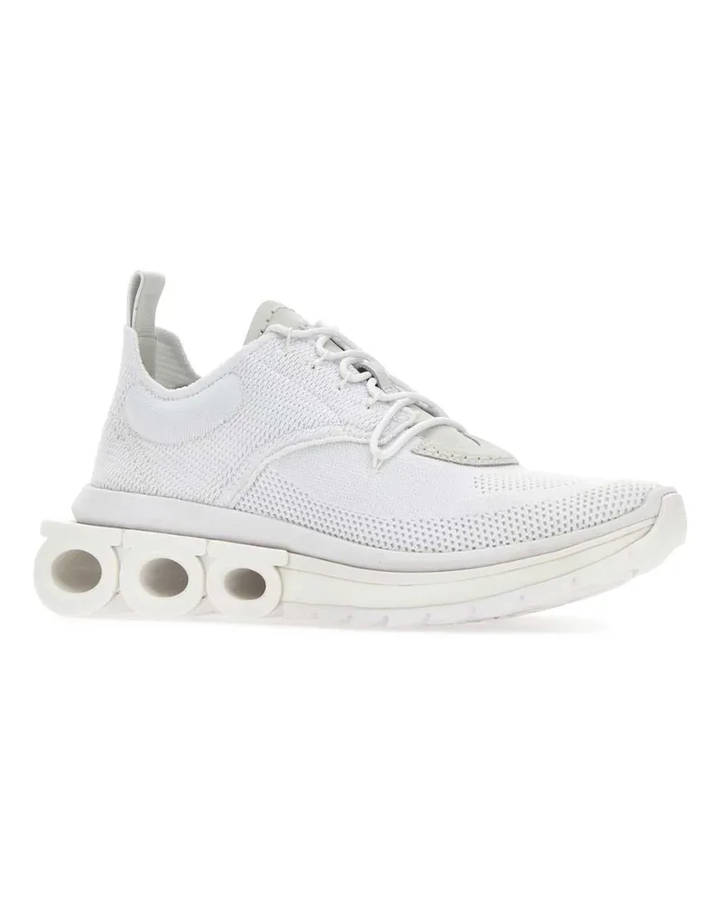 Ferragamo Men's Nima Sneakers White Fabric White