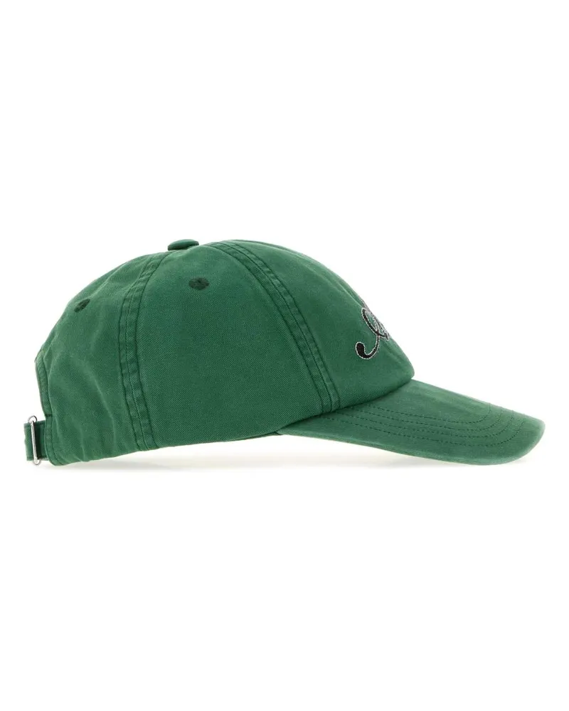 AMI Paris Women's Green Cotton Baseball Cap Vert Bouteille Lave Exterior: Cappelli E Fasce Per Capelli Hat Green