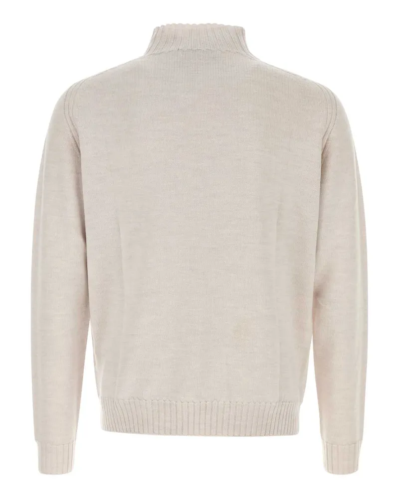 Vivienne Westwood Men's Sand Wool Fisherman Sweater Greymelange Exterior: Merino Maglie Gray