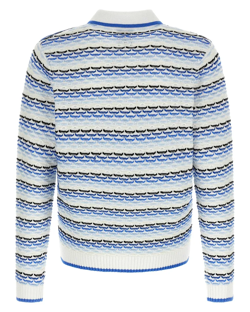 Casablanca Paris Men's Blue Cotton Polo Shirt Blue