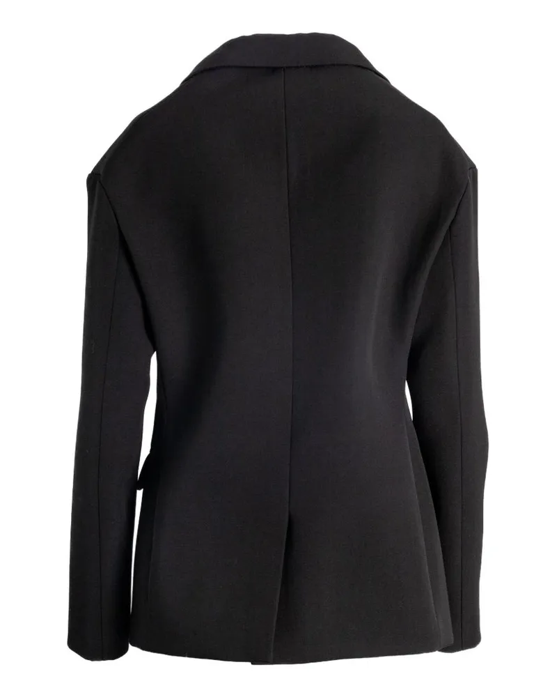 Balenciaga Double-Breasted Wool Blazer — Black Black