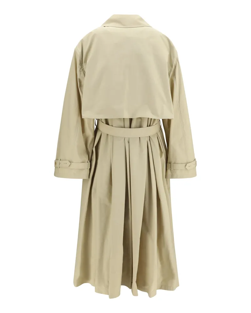 Calvin Klein Women's Trench Coat Mireille Eucalyptus Cotton Jacket Green