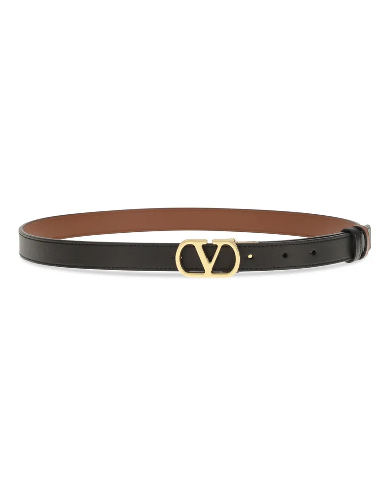 Valentino Garavani Women's Smooth Leather Reversible Belt Drn Lamb Ovis Aries E Braces Black
