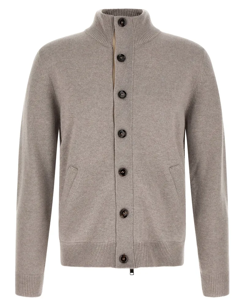 Brioni Pure Cashmere Cardigan — Beige Beige
