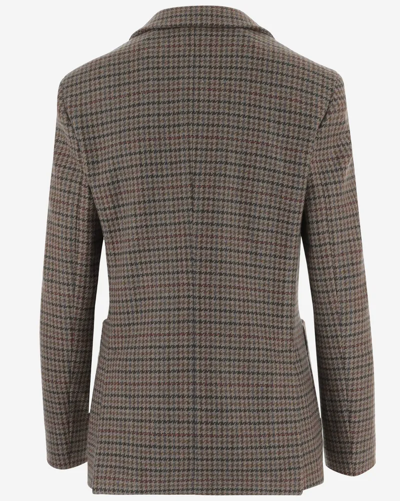 LARDINI Women's Cashmere Houndstooth Jacket Multicolour Multicolor