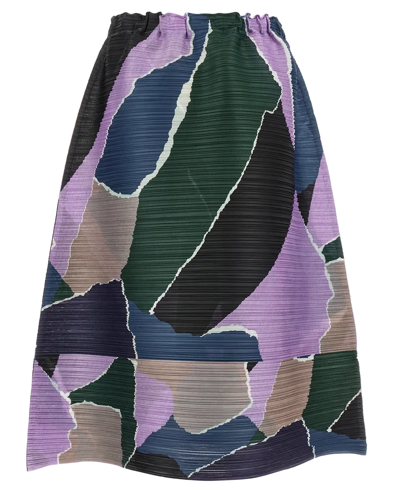Issey Miyake Midi Skirt — Multicolor Multicolor