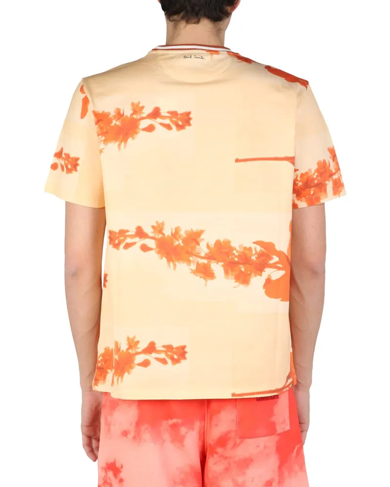 Paul Smith Stem Floral T-Shirt — Orange Orange