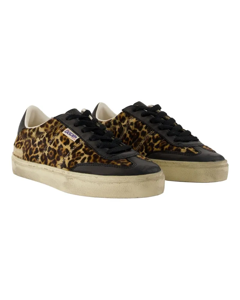 Golden Goose Women's Soul Star Sneakers -  Leather Printed Calfskin Shoes Multicolor
