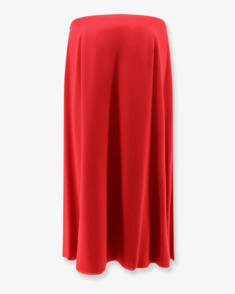 Valentino Garavani Women's Midi Silk Skirt Red Red