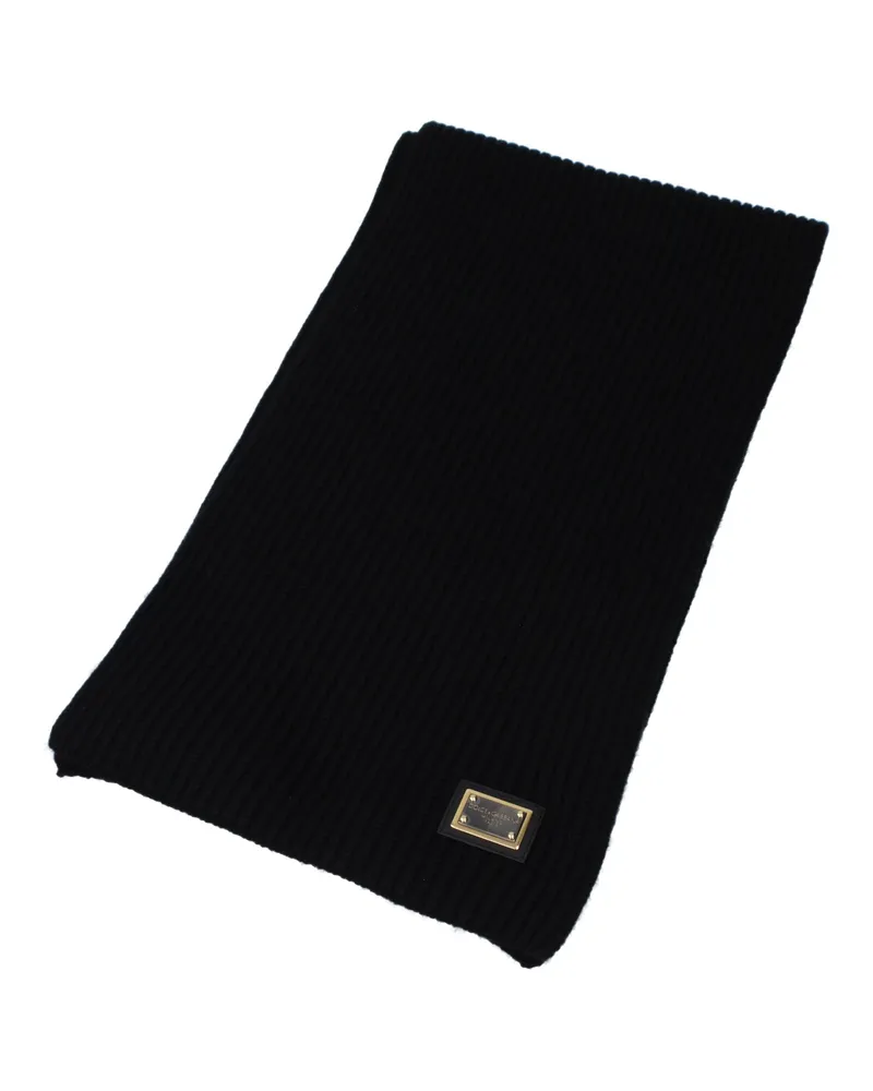 Dolce & Gabbana Men's Black Cashmere Scarf Black