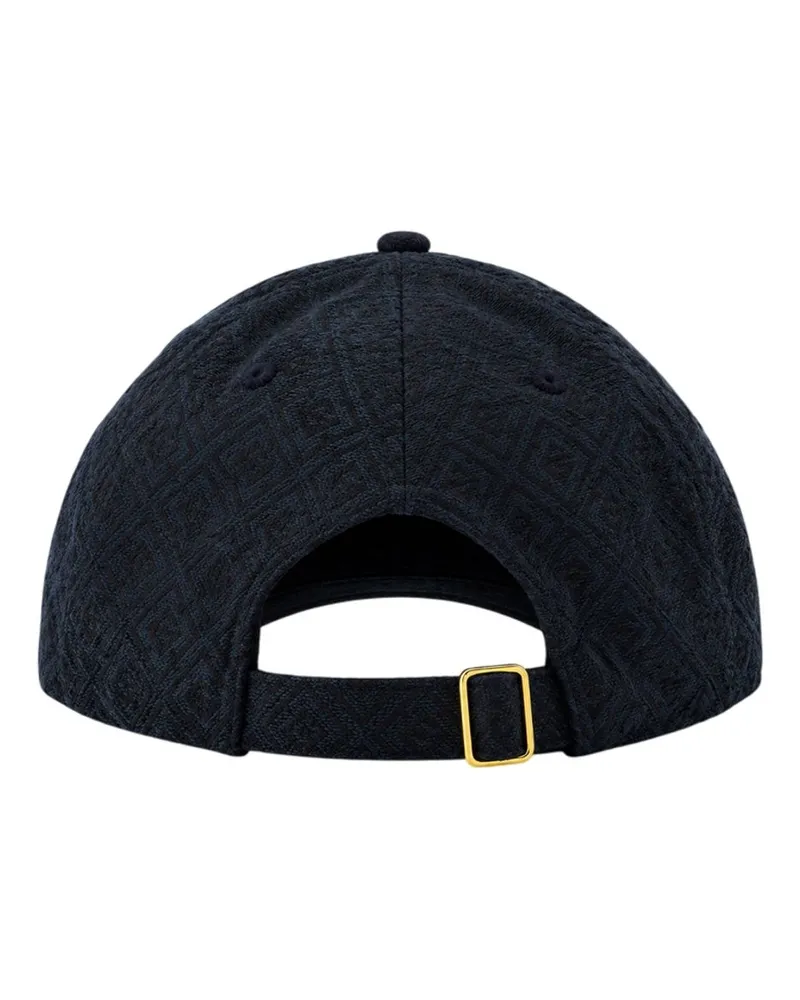 Casablanca Paris A-HAT-119-01 Monogram Cotton Baseball Cap — Blue Blue