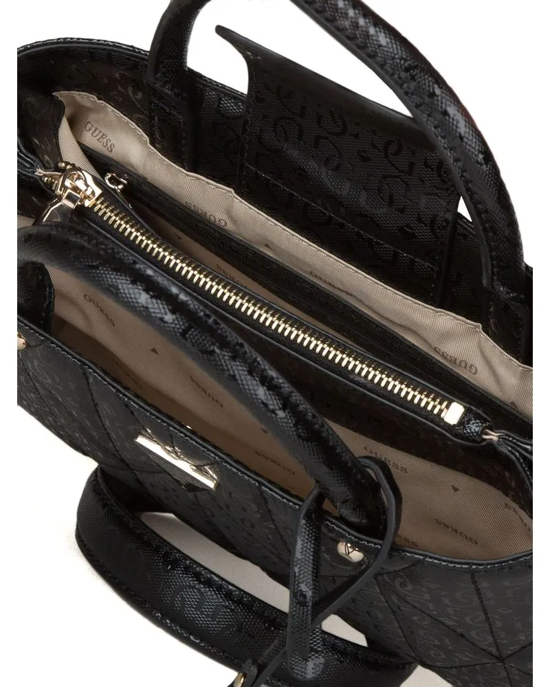 Guess Women's Satchel Bag Black Polyurethane - Satchel-Bags Black